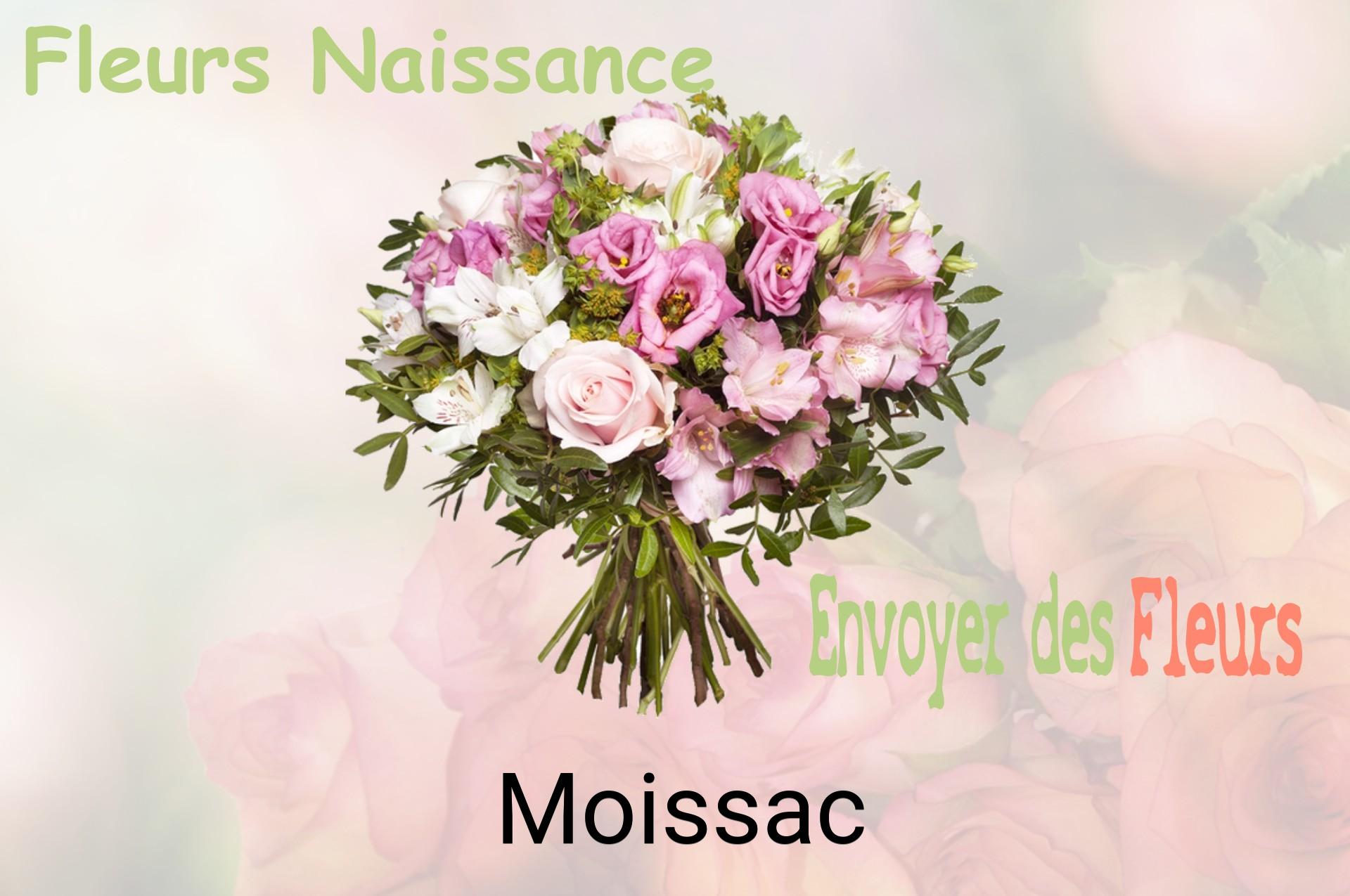 Bouquet de fleurs de naissance livré à Moissac